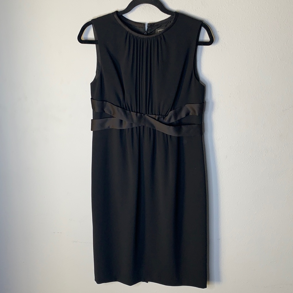 Adrianna Papel Black Sleeveless Midi Dress 10 Petite